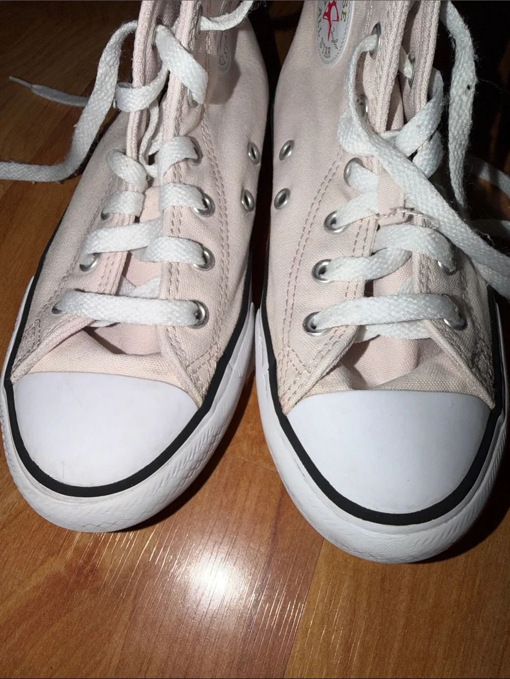 Converse High-Top Canvas Sneakers in Light Pink